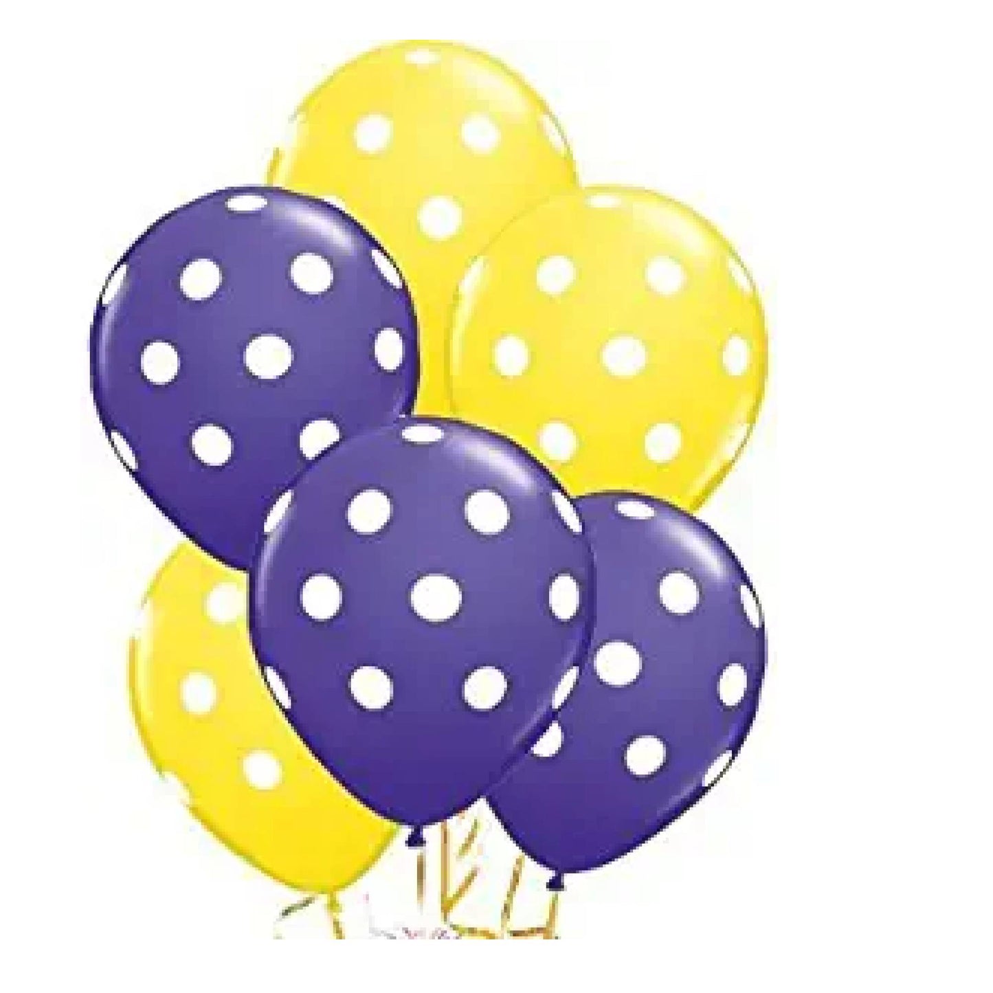 PMU Polka Dot Balloons - Multicolor Small Balloons for Birthdays, Weddings, Christmas, Halloween Anniversaries, Baby Shower & Party Favors Supplies - 11 Inches