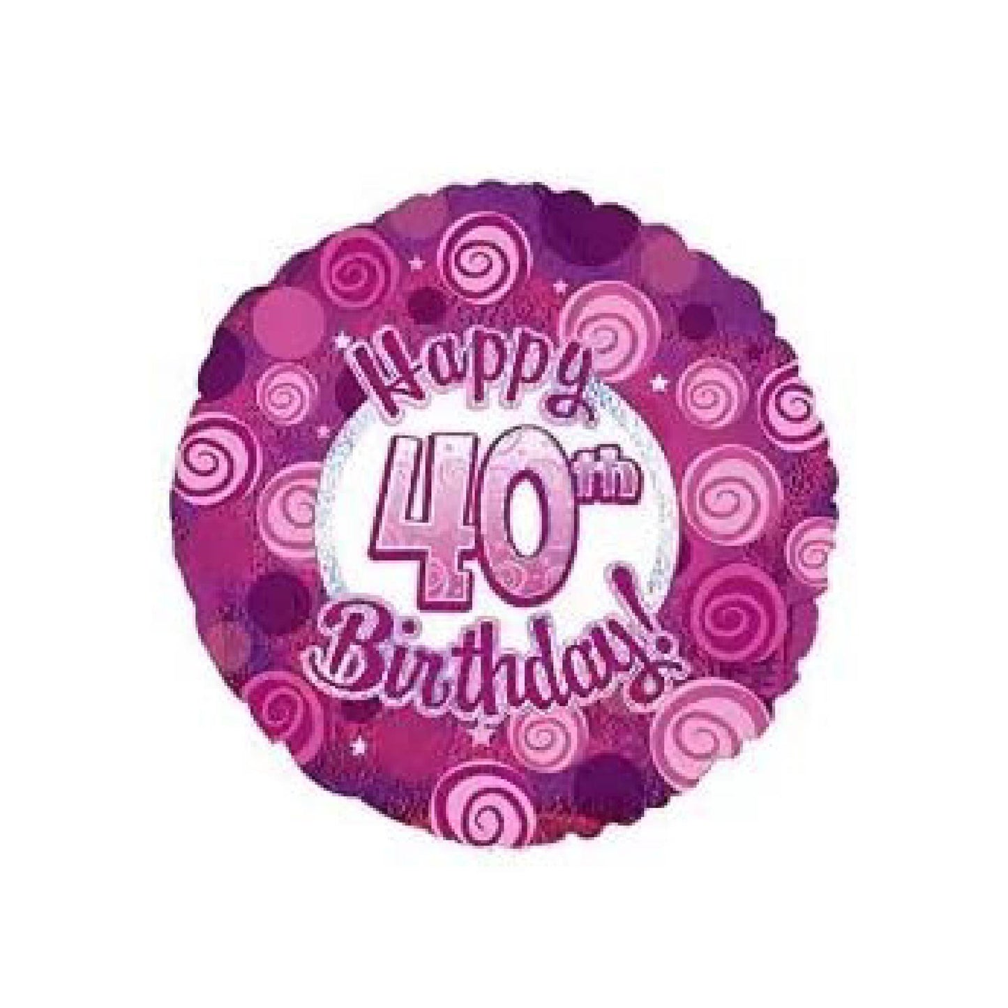PMU Happy Birthday Pink and Blue Dazzeloon Balloon (18 Inch Mylar)