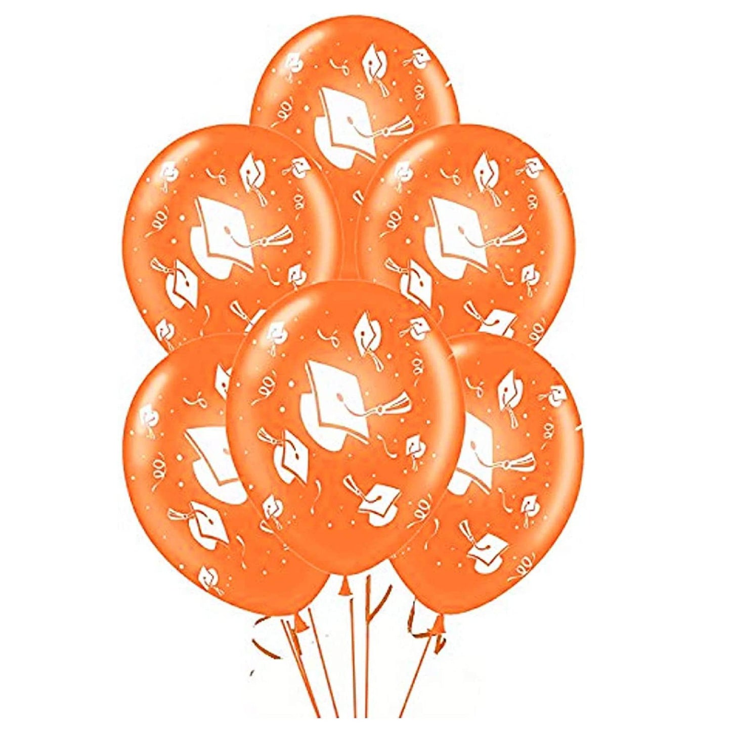 PMU Graduation Balloons | Premium Congrats Grad Balloon with All-Over Print Grad Caps-Confetti and Streamers | Graduation Party Supplies & Decorations | Latex Balloons