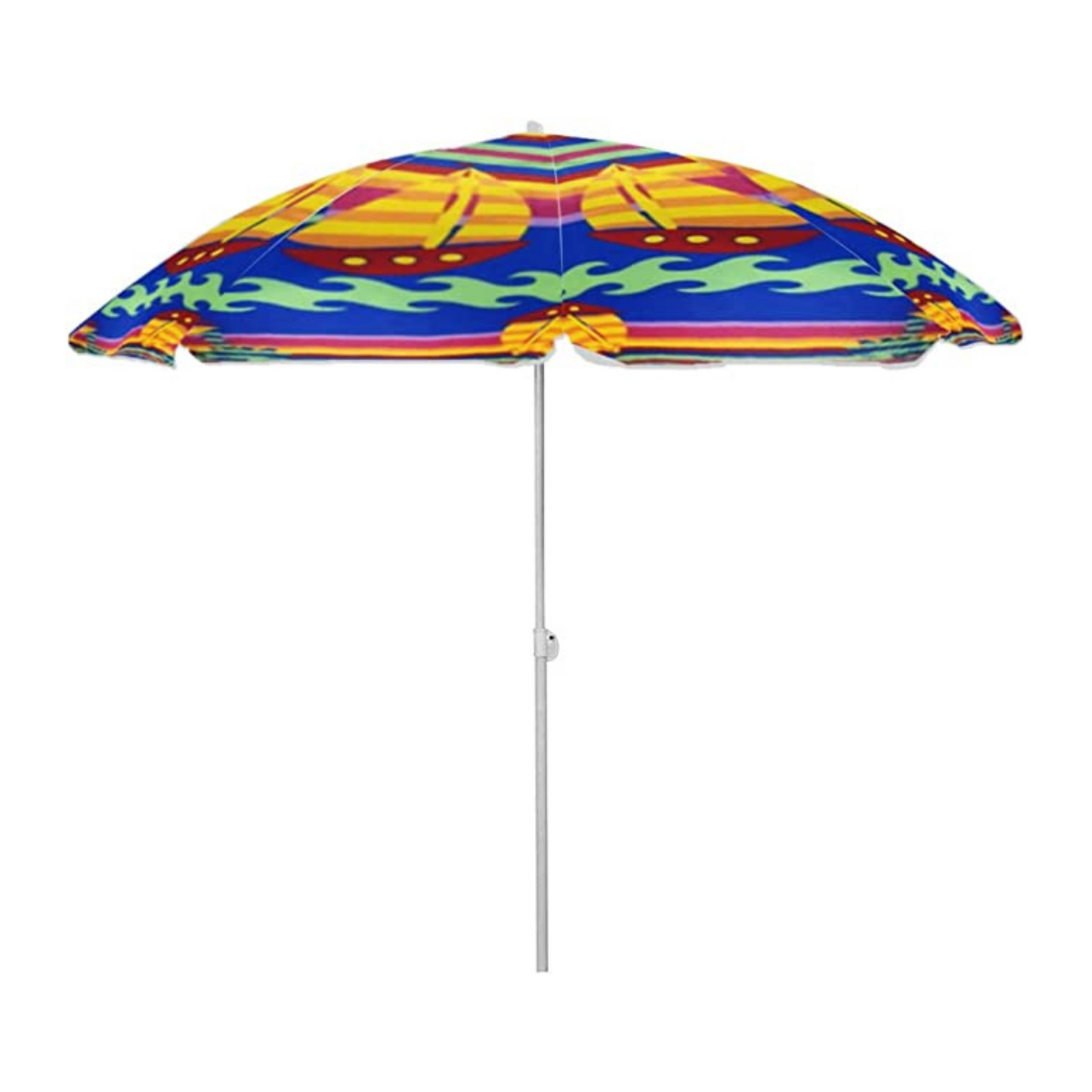 PMU Beach Umbrella - UV Protection Sunshade Umbrella for Beach, Patio, Yard & Garden - 8 feet