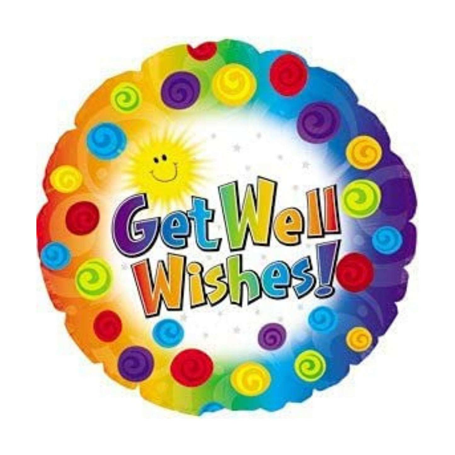 PMU Get Well Balloon 18 inch Mylar-Foil Balloon - Party Supplies