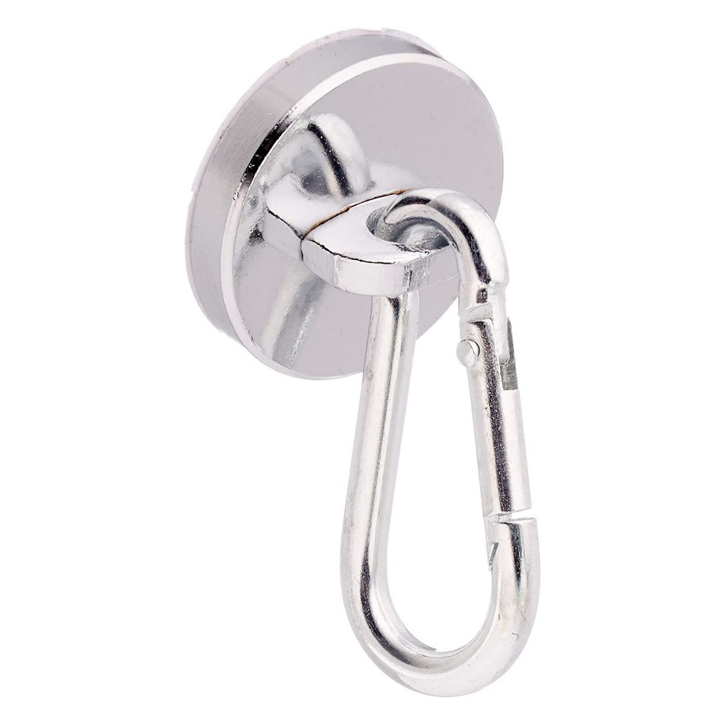 PMU Super Magnet w/Easy-Clip Swivel Carabiner Hook Maximum Strength 35 to 50 Lbs Pkg/1