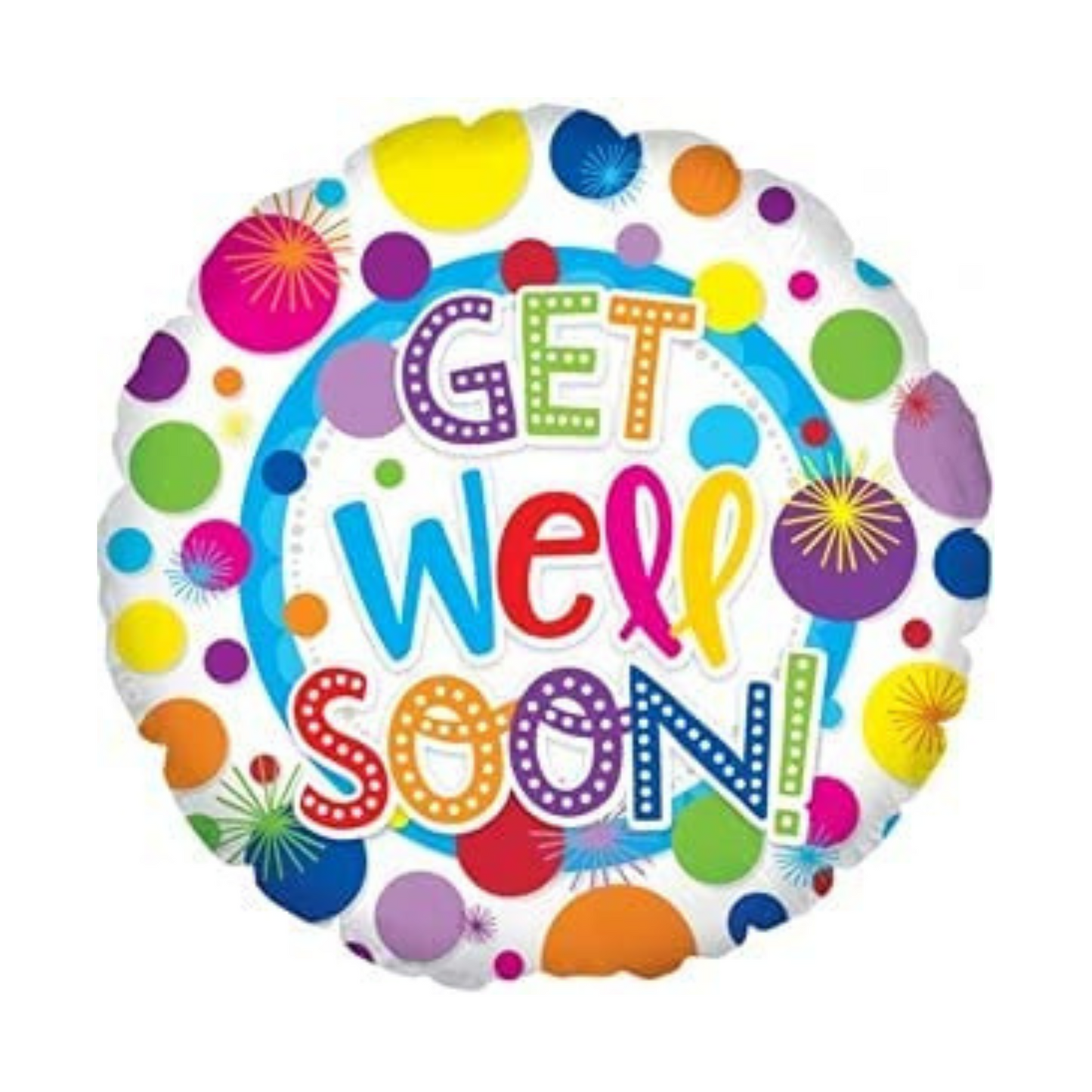 PMU Get Well Balloon 18 inch Mylar-Foil Balloon - Party Supplies
