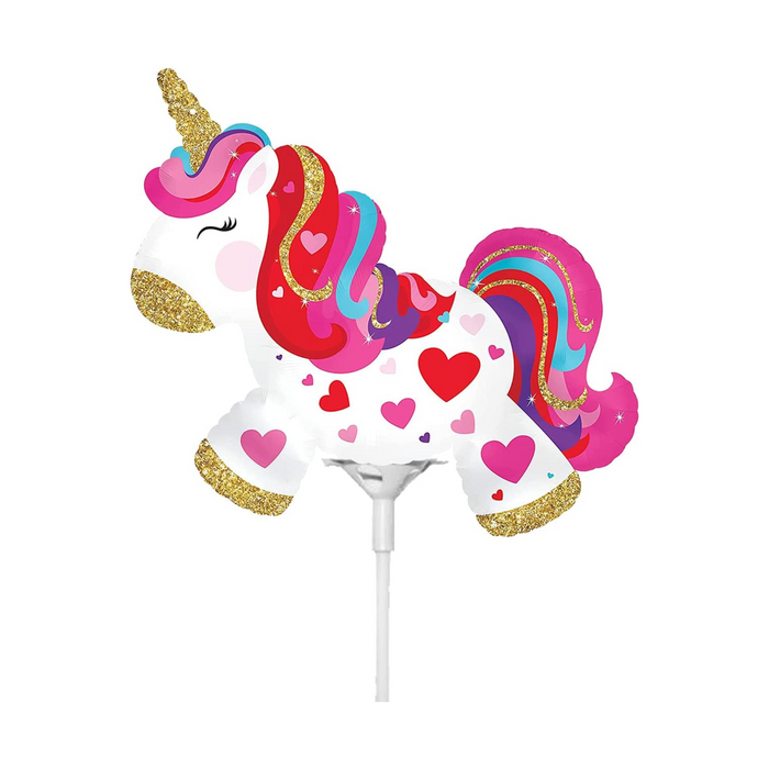 PMU Unicorn Balloons 10 Inch With Cup and Stick