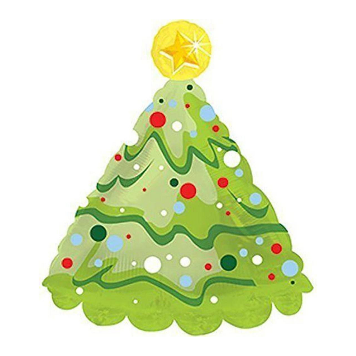 PMU 21 Inch Holiday Christmas Tree Balloon Party Accessory