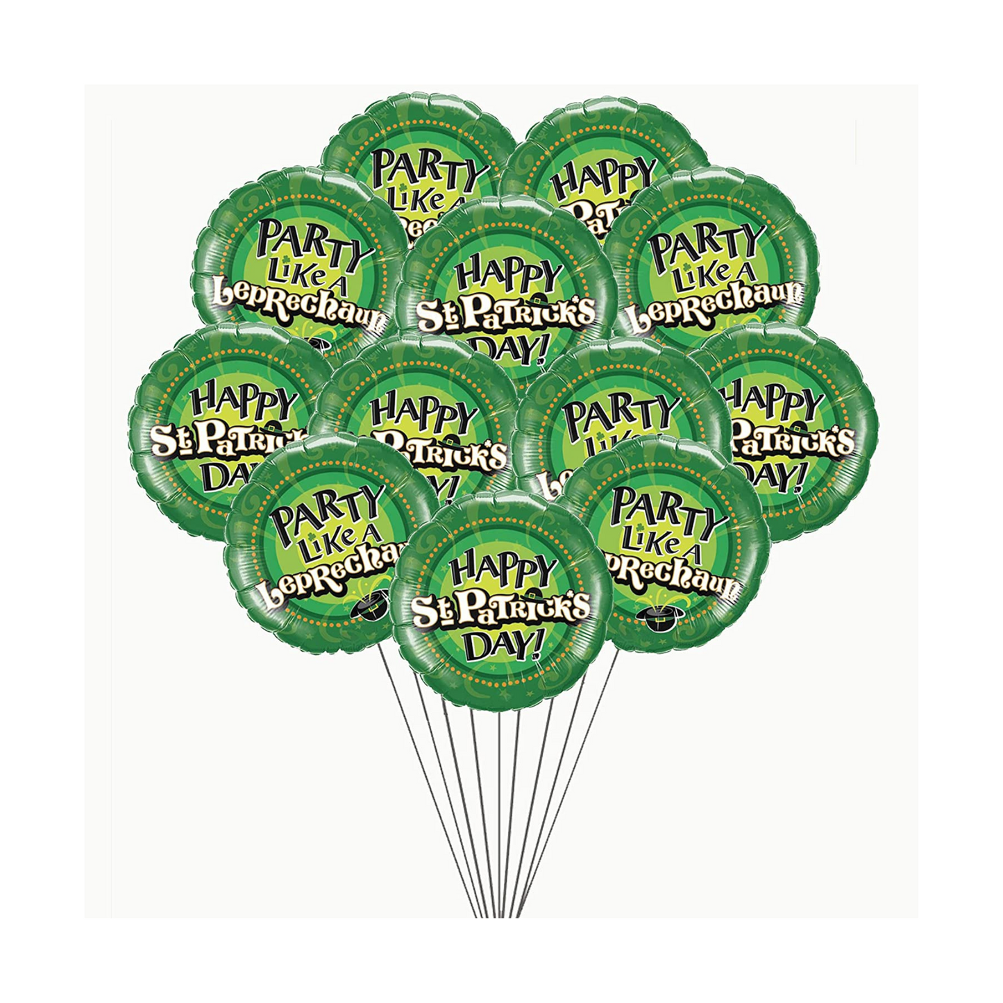 PMU Happy St. Patrick's Day Party Like A Leprechaun 18 Inch Mylar Foil Balloon