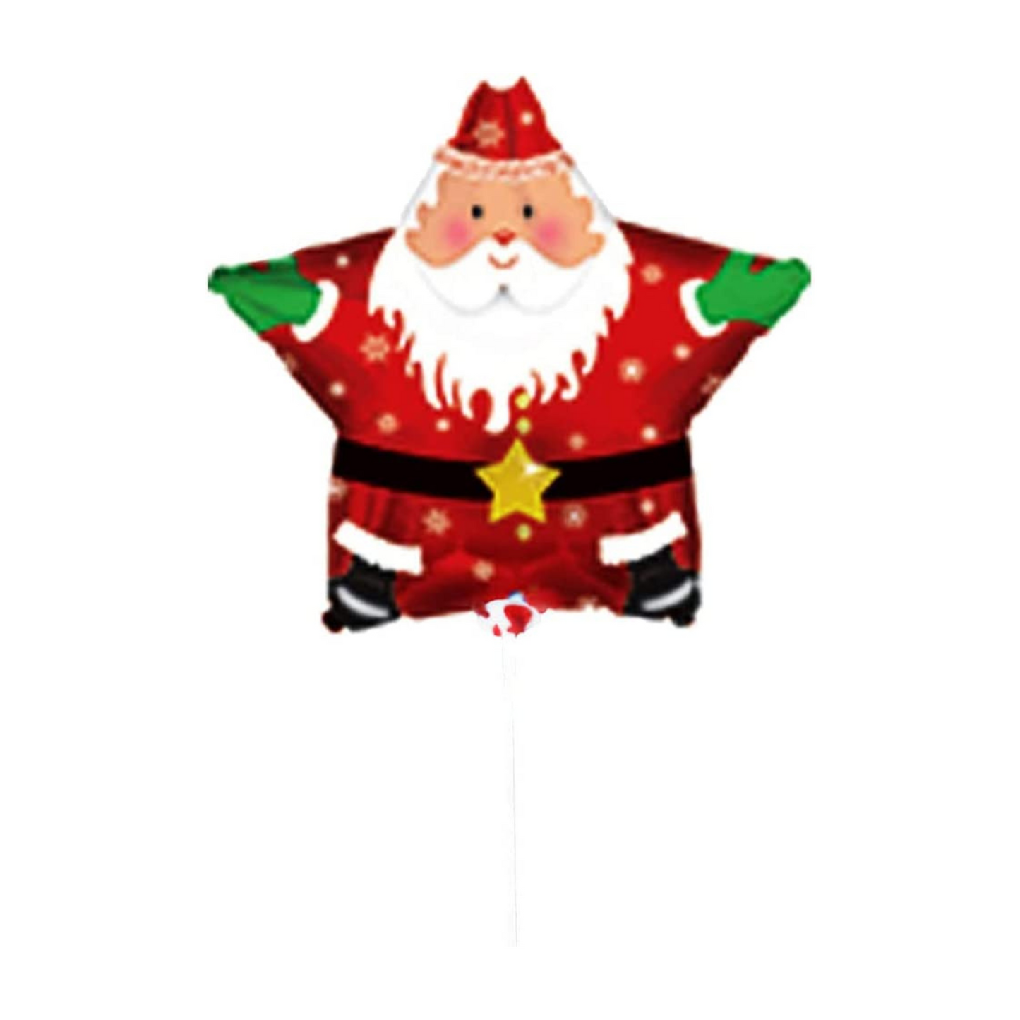 PMU Christmas 9 Inche Mylar Balloon with Pre-inflated Stick