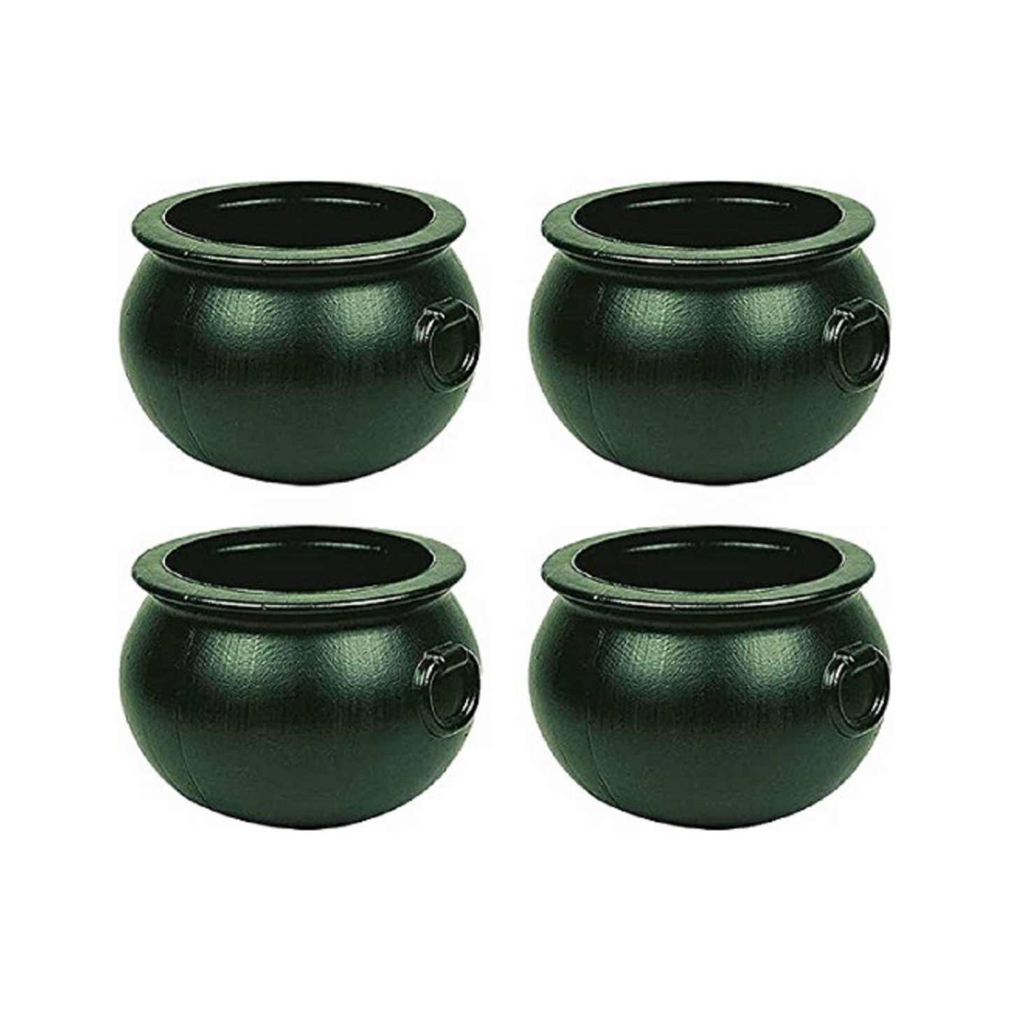 PMU Halloween 12 inch Cauldron Plastic Pot & Bucket - Halloween Party Favors- Candy Holder for Kids, Witches Green