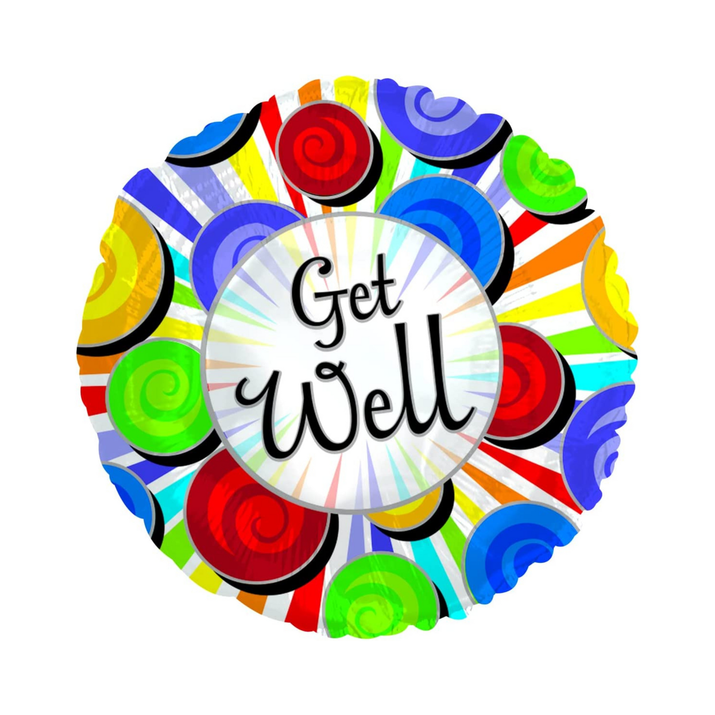 PMU Get Well Balloon 18 inch Mylar-Foil Balloon - Party Supplies