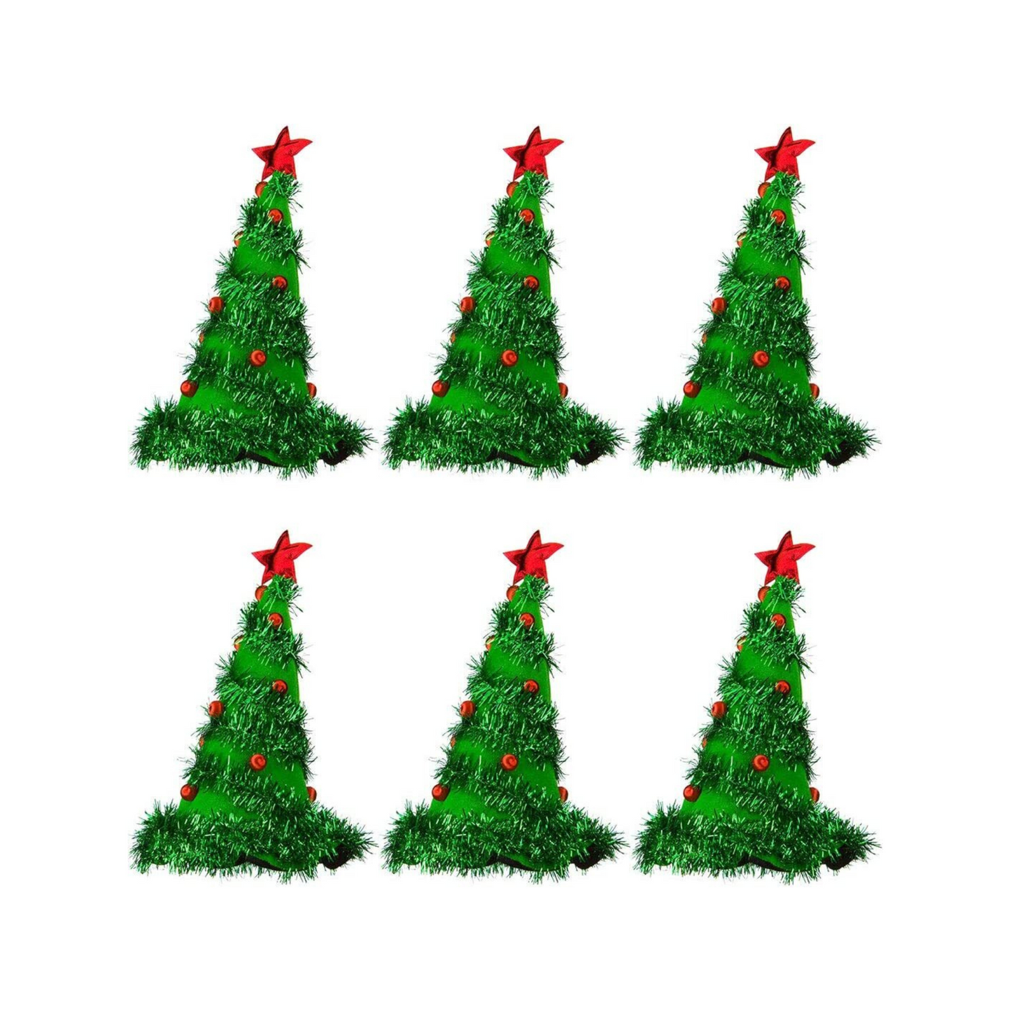 PMU Light Up Christmas Tree Hat Green with Red Lights