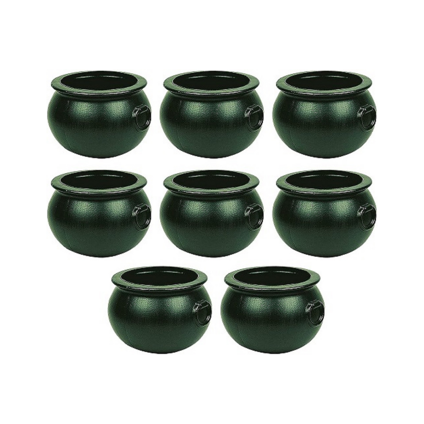 PMU Halloween 12 inch Cauldron Plastic Pot & Bucket - Halloween Party Favors- Candy Holder for Kids, Witches Green