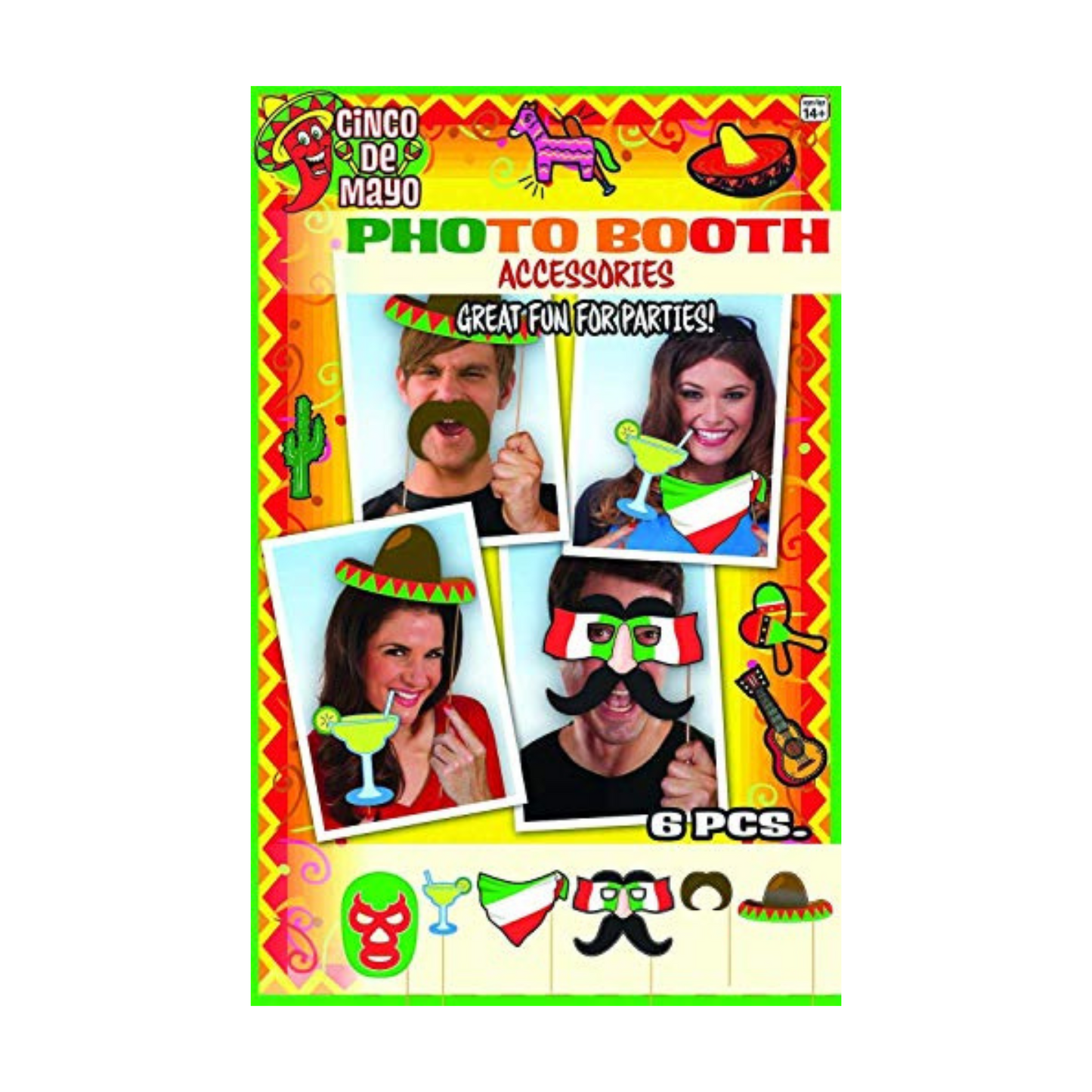 PMU Cinco de Mayo Cut Out Decorations & Mexican Themed Photo Booth Prop Set