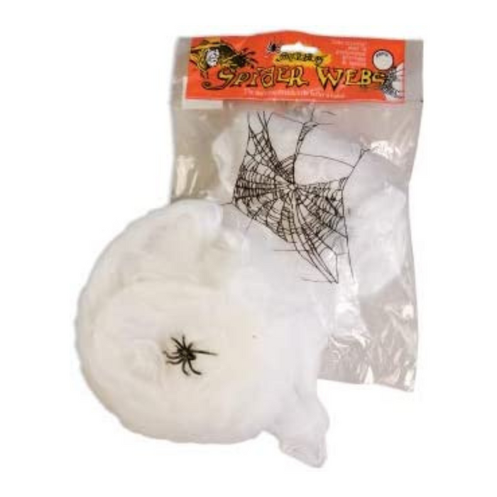 PMU Halloween Spider Webbing White 0.5oz w/Spider (1/Pkg)