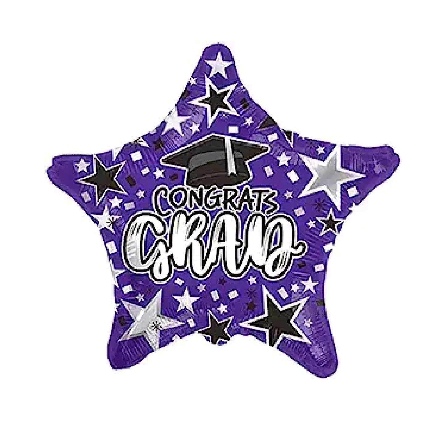 PMU Grad Congrats Star 18in Mylar Balloons