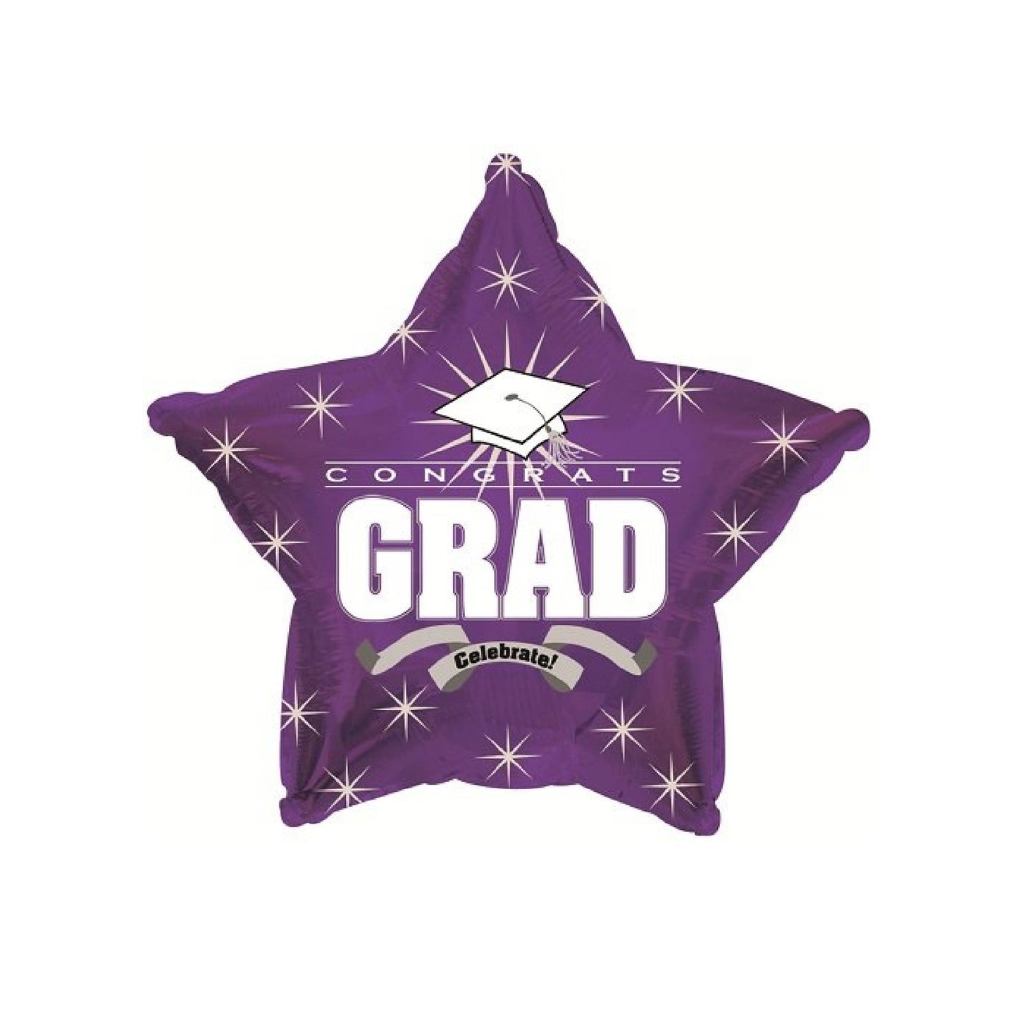 PMU Grad Congrats Star 18in Mylar Balloons
