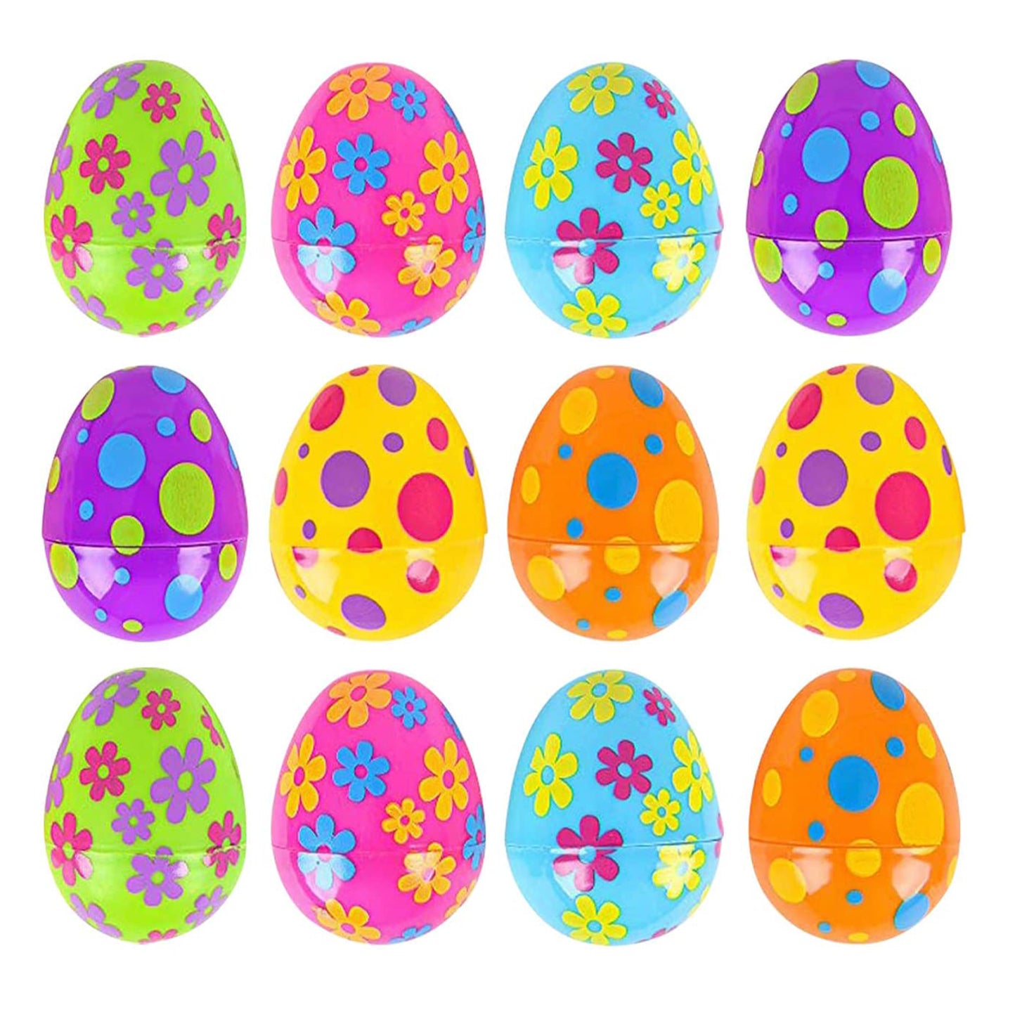 PMU Easter Eggs 3.13 Inch Printed Plastic Decoration (12/Pkg)