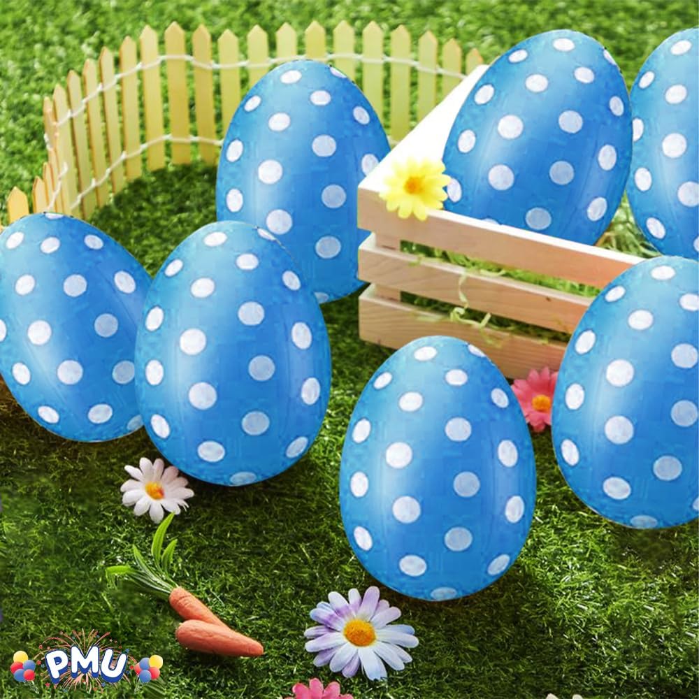 PMU Easter Celebrations Blow Molded Easter Eggs Decorations 16 inch - Lawn Decoration, Easter Party Accessories