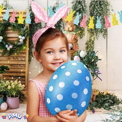 PMU Easter Celebrations Blow Molded Easter Eggs Decorations 16 inch - Lawn Decoration, Easter Party Accessories