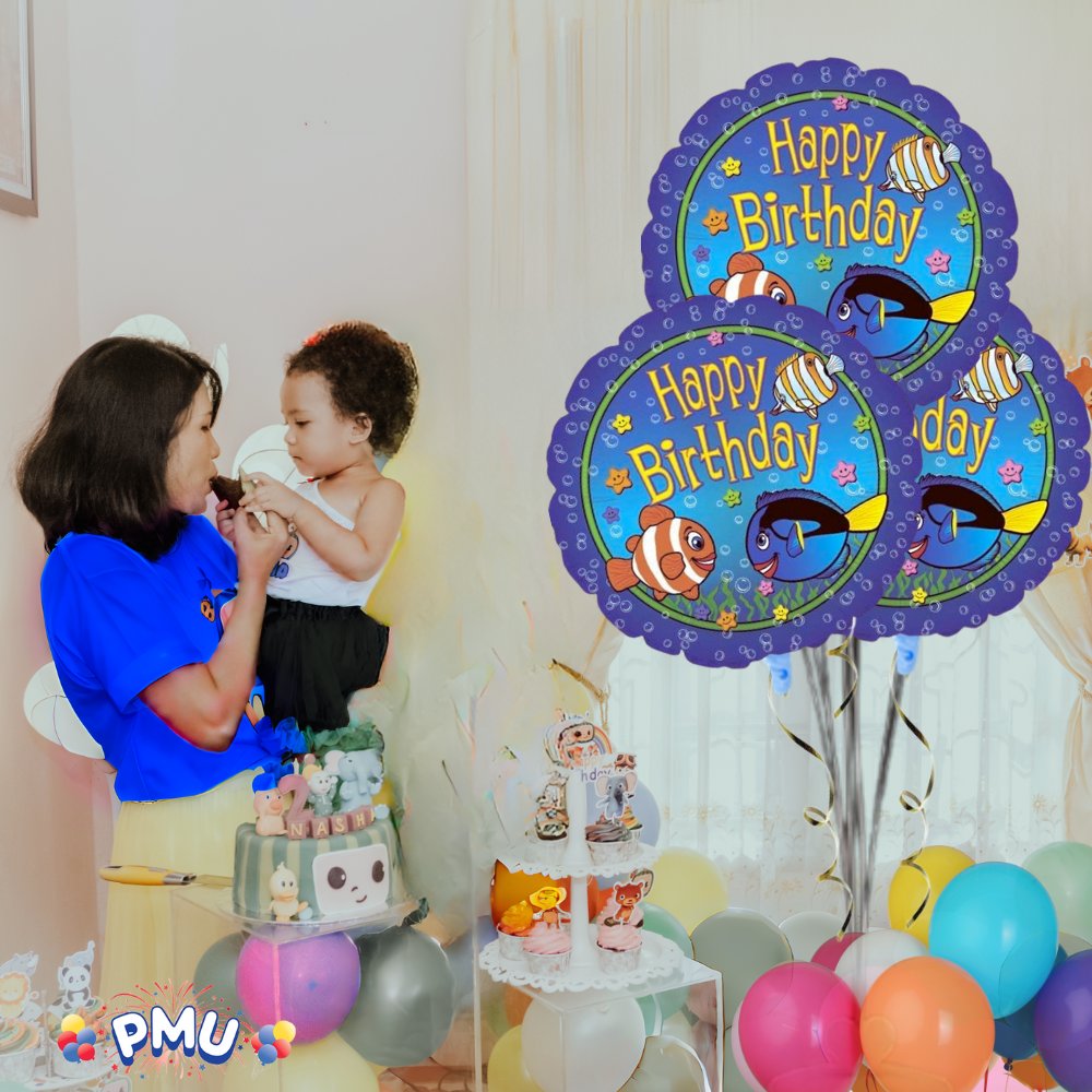 PMU Happy Birthday 18 Inch Mylar-Foil Balloon