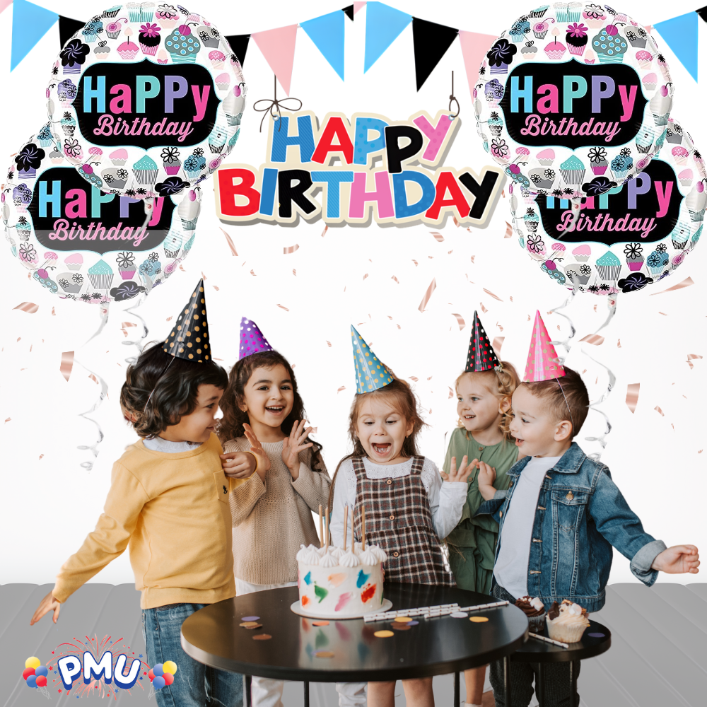 PMU Happy Birthday 18 Inch Mylar-Foil Balloon