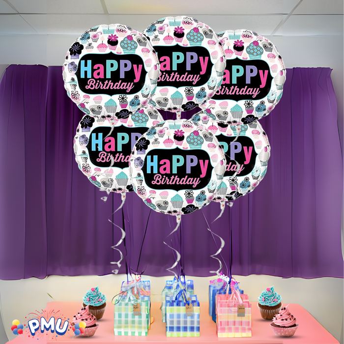 PMU Happy Birthday 18 Inch Mylar-Foil Balloon