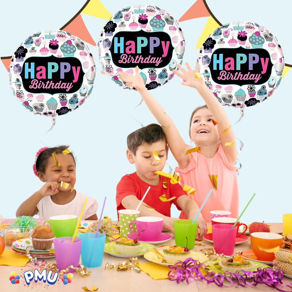 PMU Happy Birthday 18 Inch Mylar-Foil Balloon