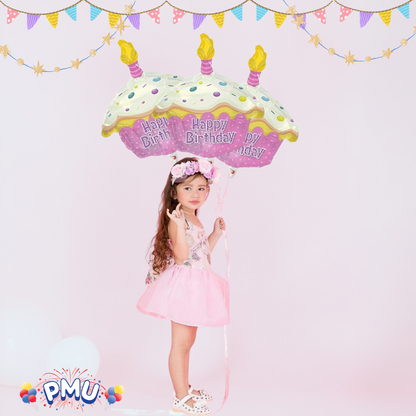 PMU Happy Birthday 18 Inch Mylar-Foil Balloon