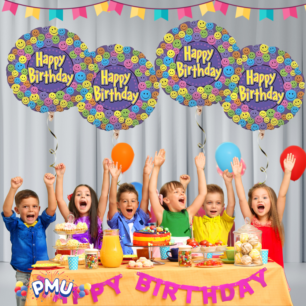 PMU Happy Birthday 18 Inch Mylar-Foil Balloon