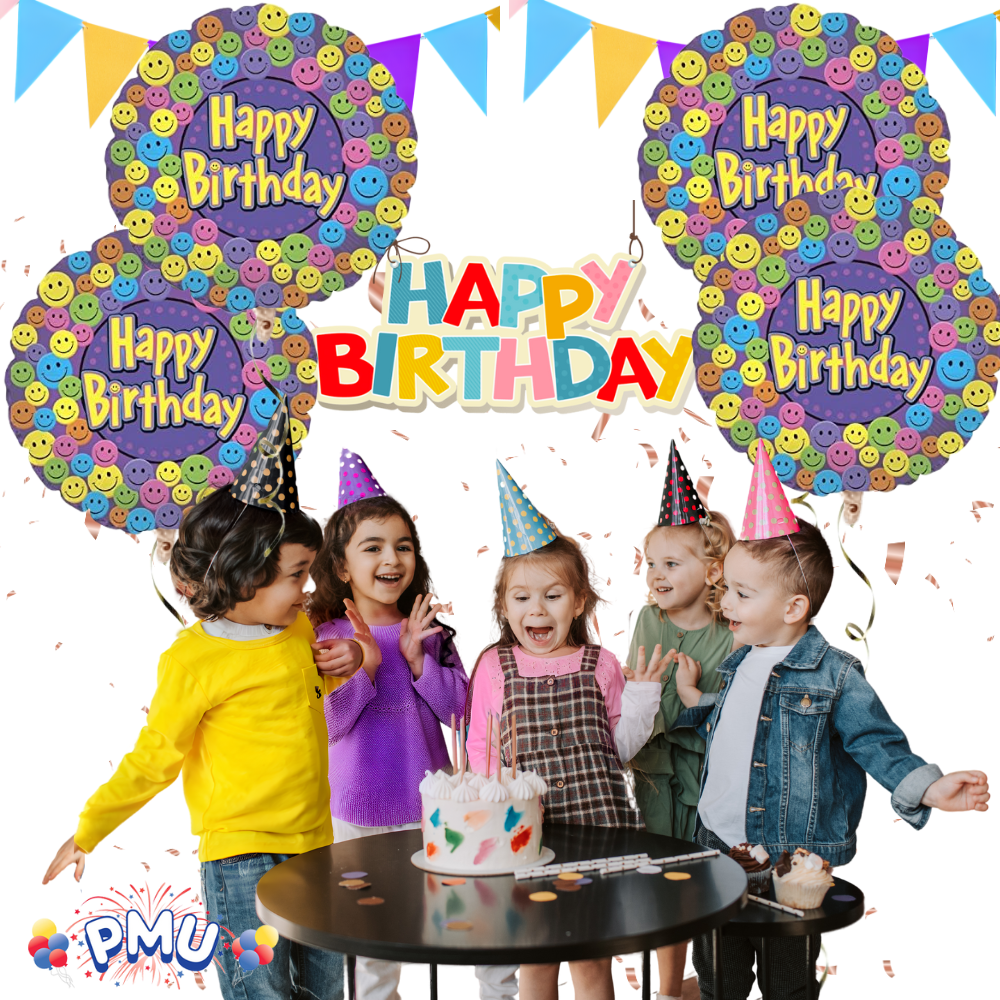 PMU Happy Birthday 18 Inch Mylar-Foil Balloon