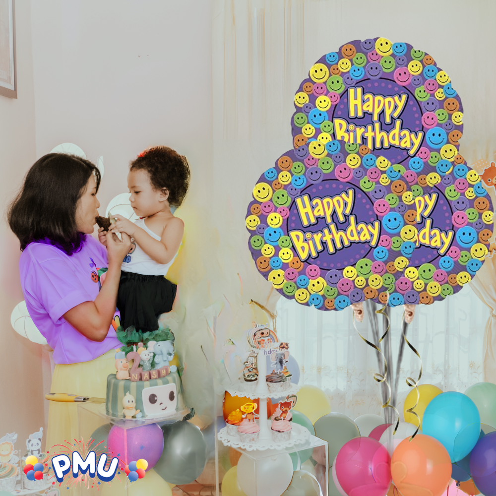 PMU Happy Birthday 18 Inch Mylar-Foil Balloon