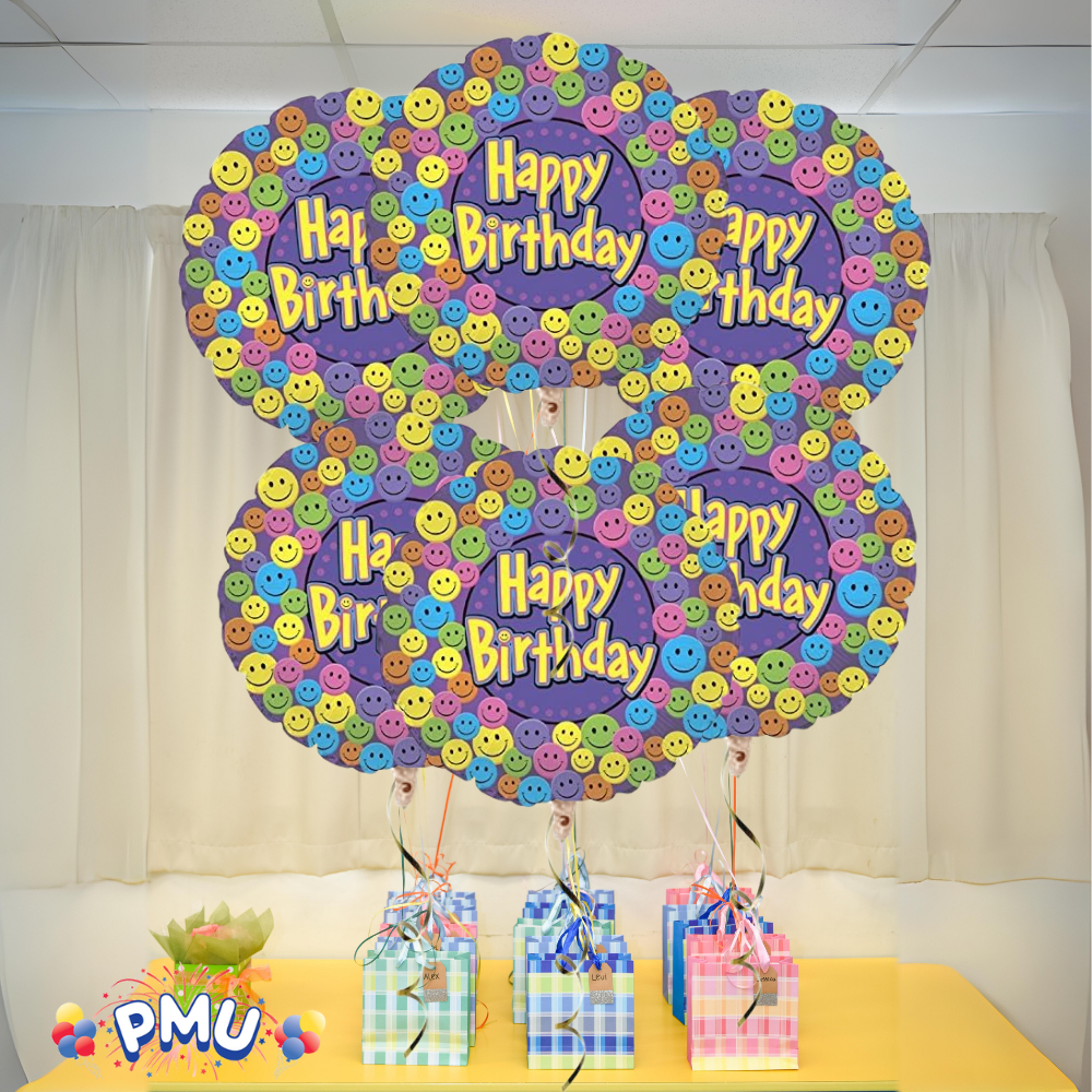 PMU Happy Birthday 18 Inch Mylar-Foil Balloon