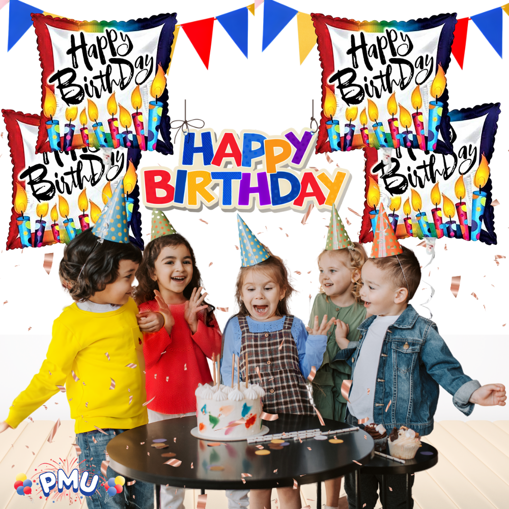 PMU Happy Birthday 18 Inch Mylar-Foil Balloon