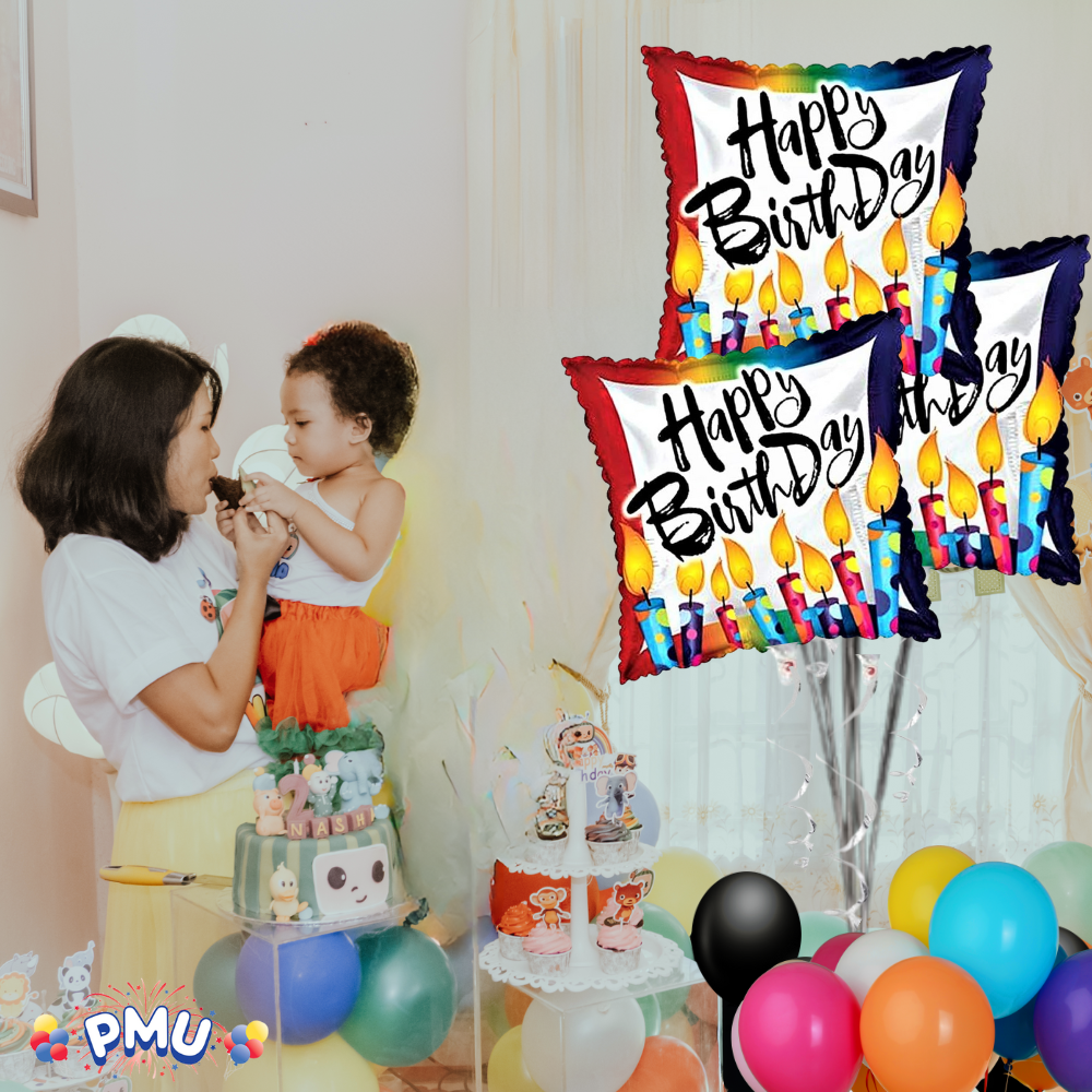 PMU Happy Birthday 18 Inch Mylar-Foil Balloon