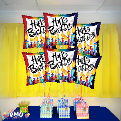 PMU Happy Birthday 18 Inch Mylar-Foil Balloon