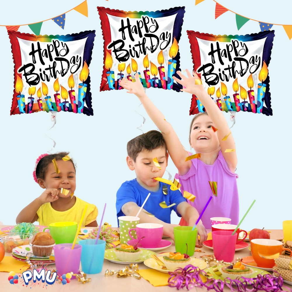 PMU Happy Birthday 18 Inch Mylar-Foil Balloon