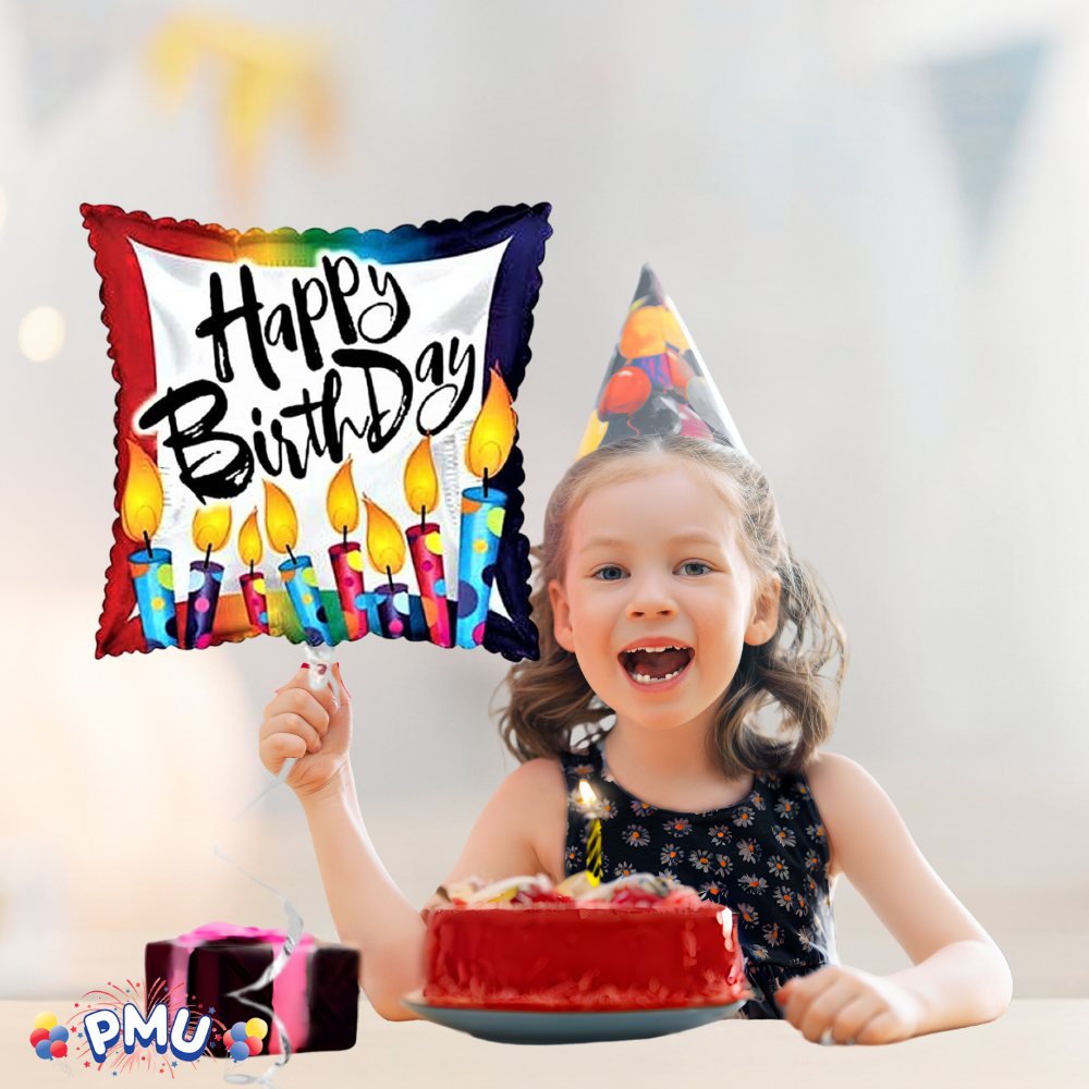 PMU Happy Birthday 18 Inch Mylar-Foil Balloon