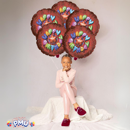 PMU Happy Birthday 18 Inch Mylar-Foil Balloon