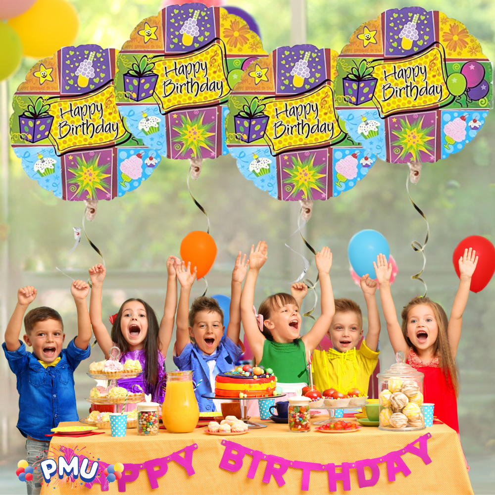 PMU Happy Birthday 18 Inch Mylar-Foil Balloon