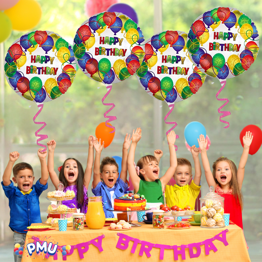 PMU Happy Birthday 18 Inch Mylar-Foil Balloon