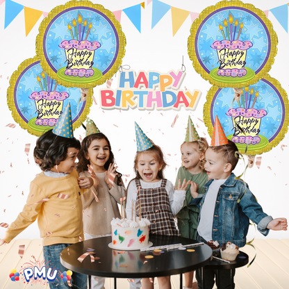 PMU Happy Birthday 18 Inch Mylar-Foil Balloon