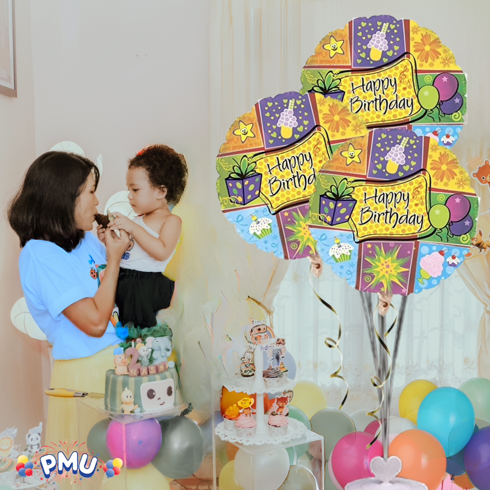 PMU Happy Birthday 18 Inch Mylar-Foil Balloon