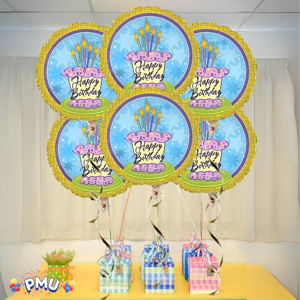 PMU Happy Birthday 18 Inch Mylar-Foil Balloon