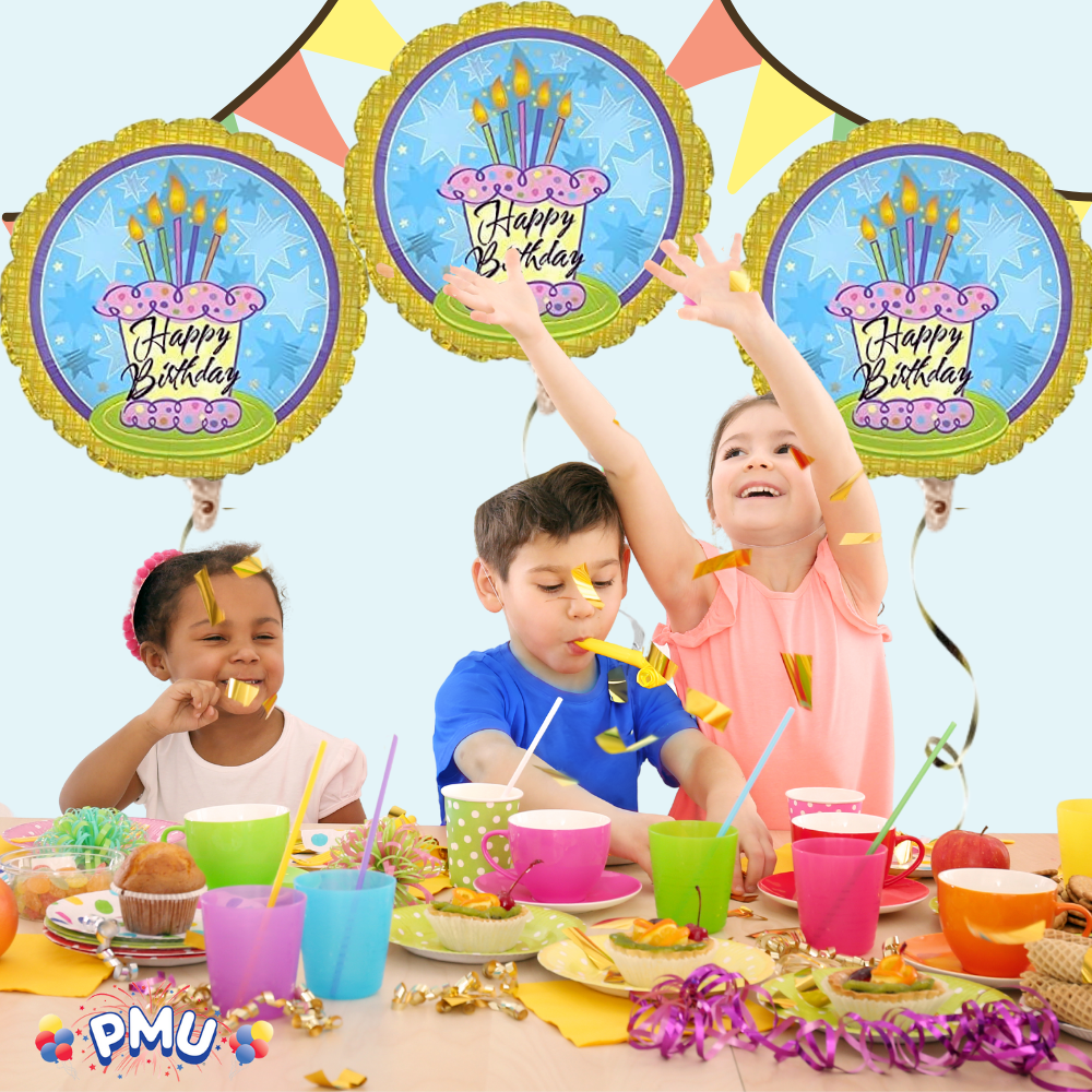 PMU Happy Birthday 18 Inch Mylar-Foil Balloon