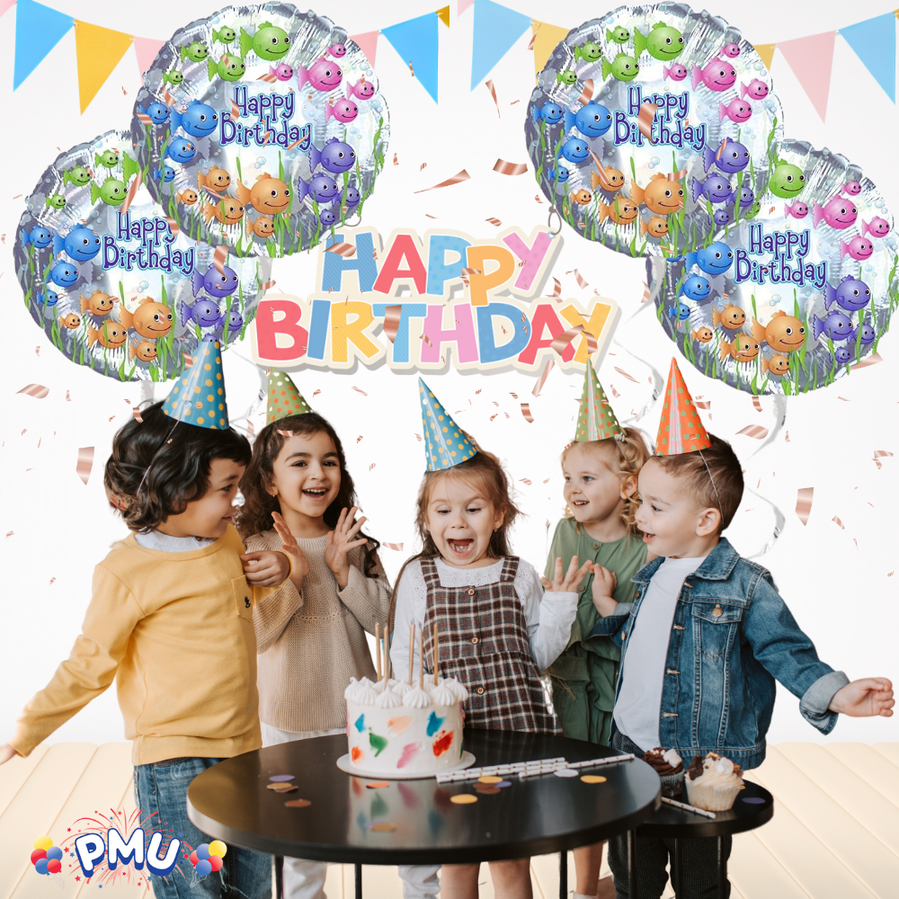 PMU Happy Birthday 18 Inch Mylar-Foil Balloon