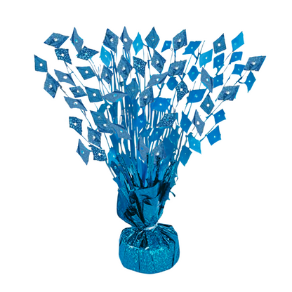 PMU Gradburst Balloon Weight Centerpiece 15 Inch with Die-Cut Metallic