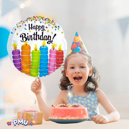 PMU Happy Birthday 18 Inch Mylar-Foil Balloon