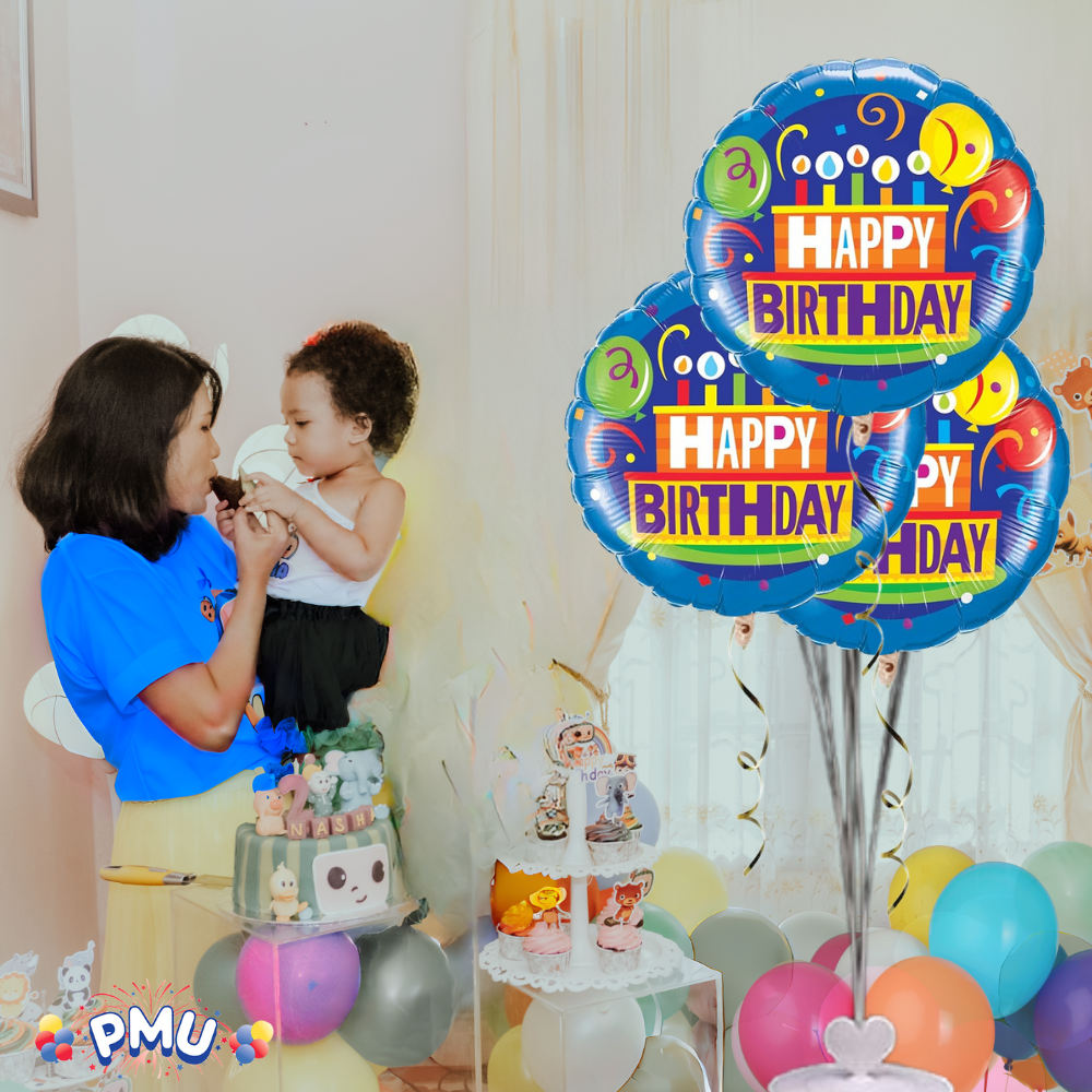 PMU Happy Birthday 18 Inch Mylar-Foil Balloon