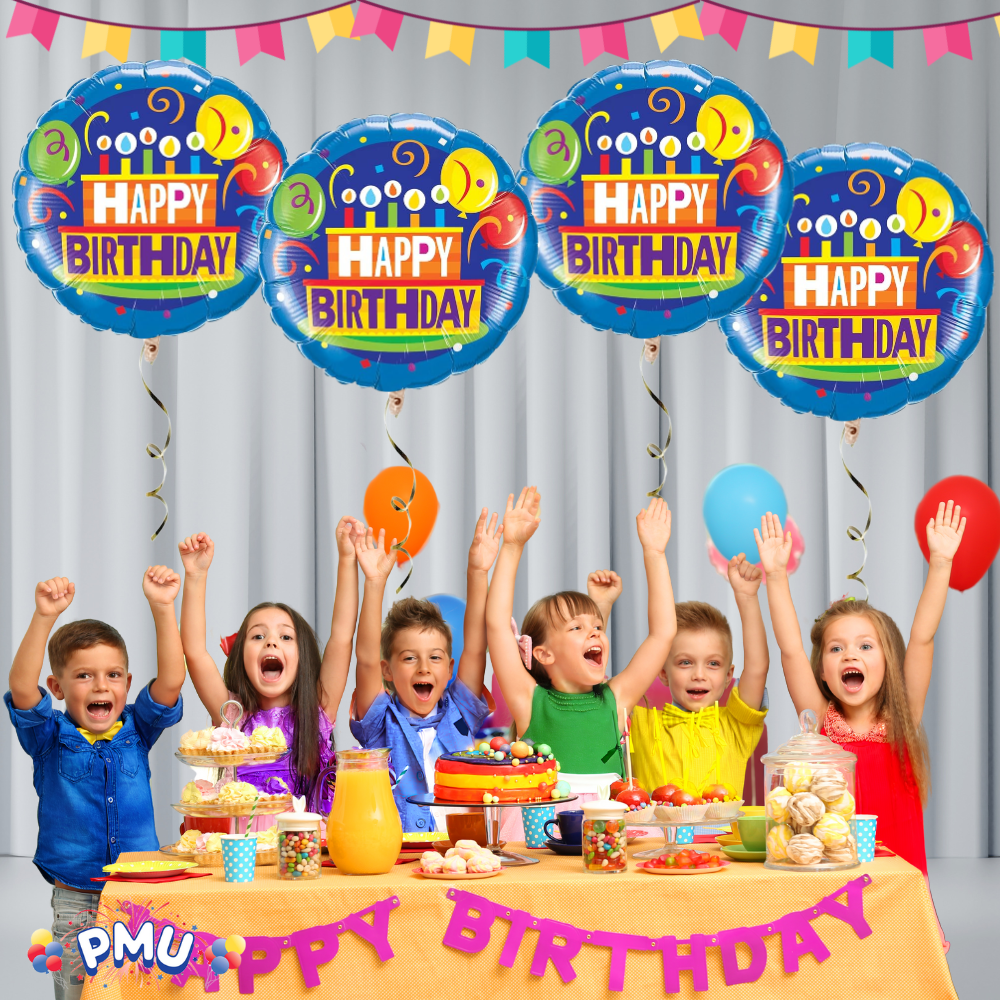 PMU Happy Birthday 18 Inch Mylar-Foil Balloon