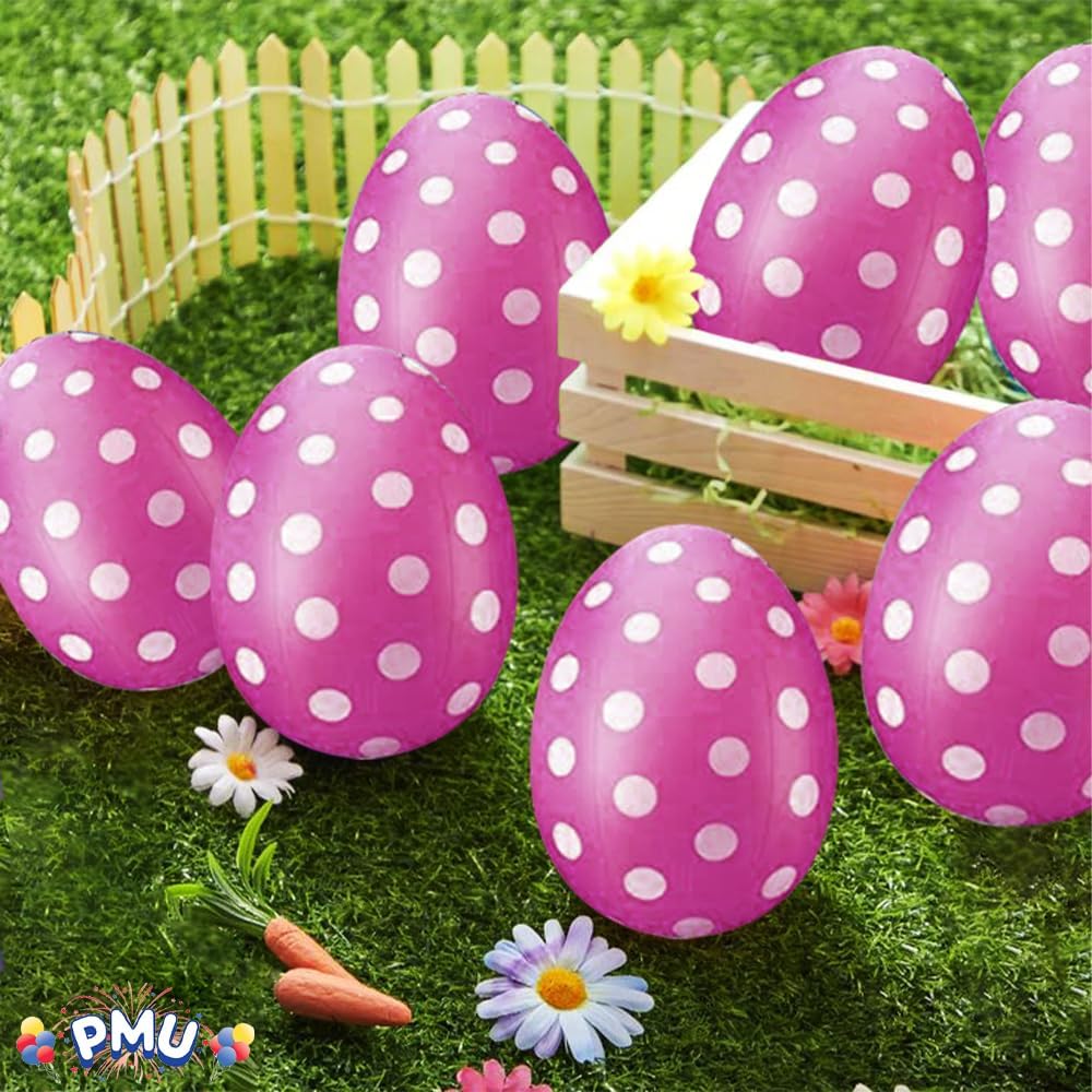 PMU Easter Celebrations Blow Molded Easter Eggs Decorations 16 inch - Lawn Decoration, Easter Party Accessories