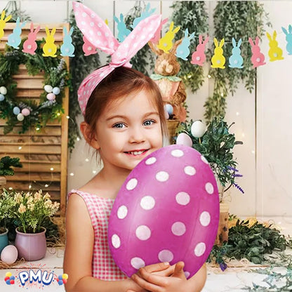 PMU Easter Celebrations Blow Molded Easter Eggs Decorations 16 inch - Lawn Decoration, Easter Party Accessories